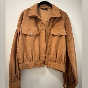 SHEIN Cropped Corduroy Jacket